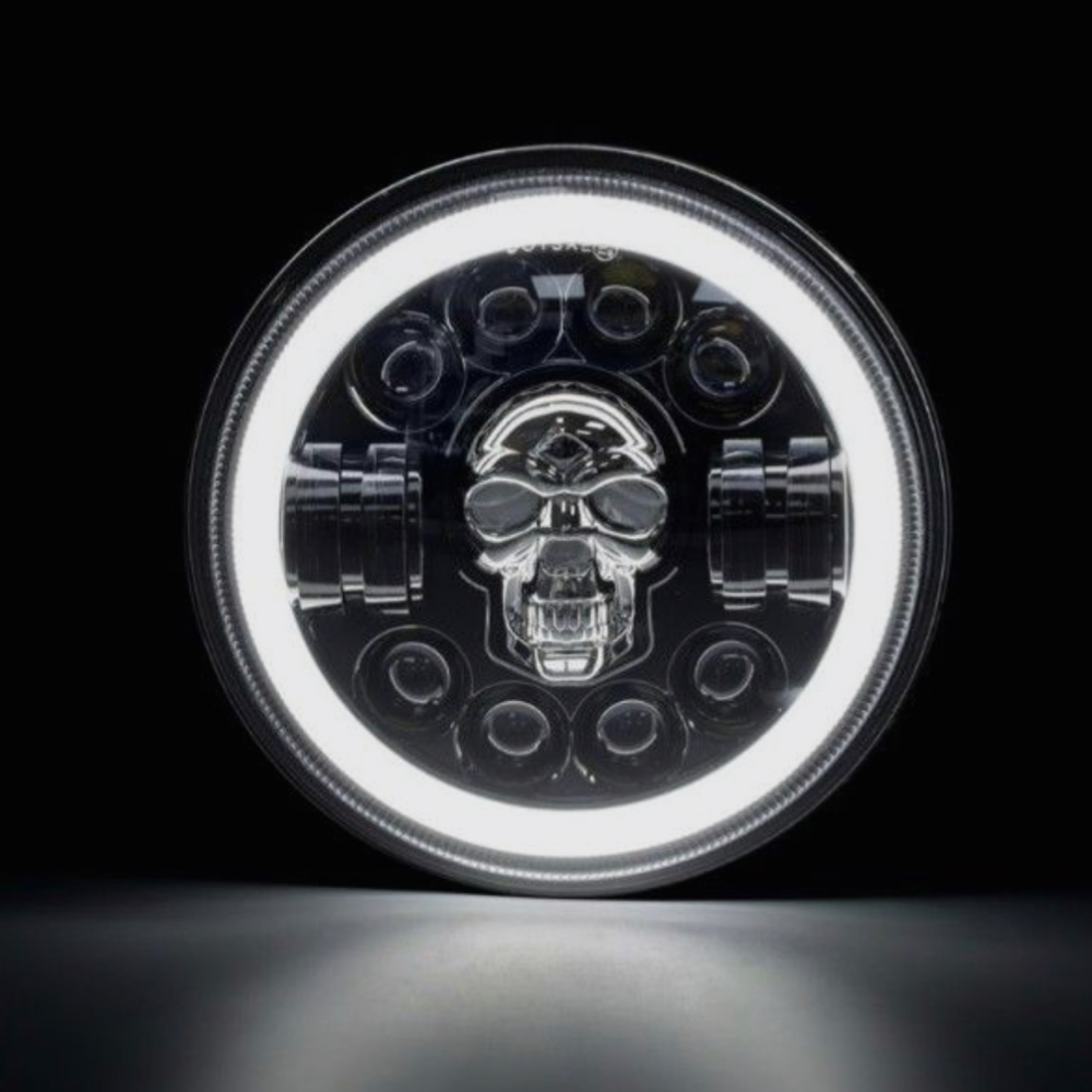 Фара светодиодная (череп) 7 дюймов