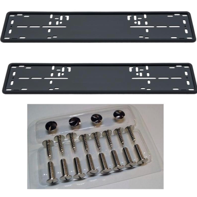 Силиконовая рамка SAK на металлической подложке с креплением, черная