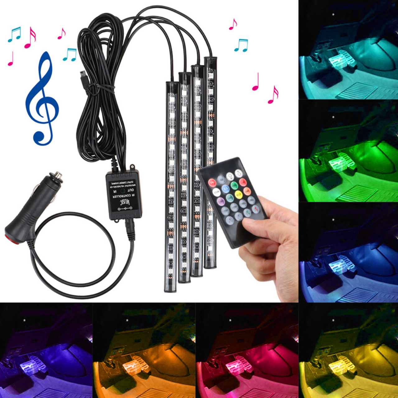 Подсветка для ног в салон автомобиля