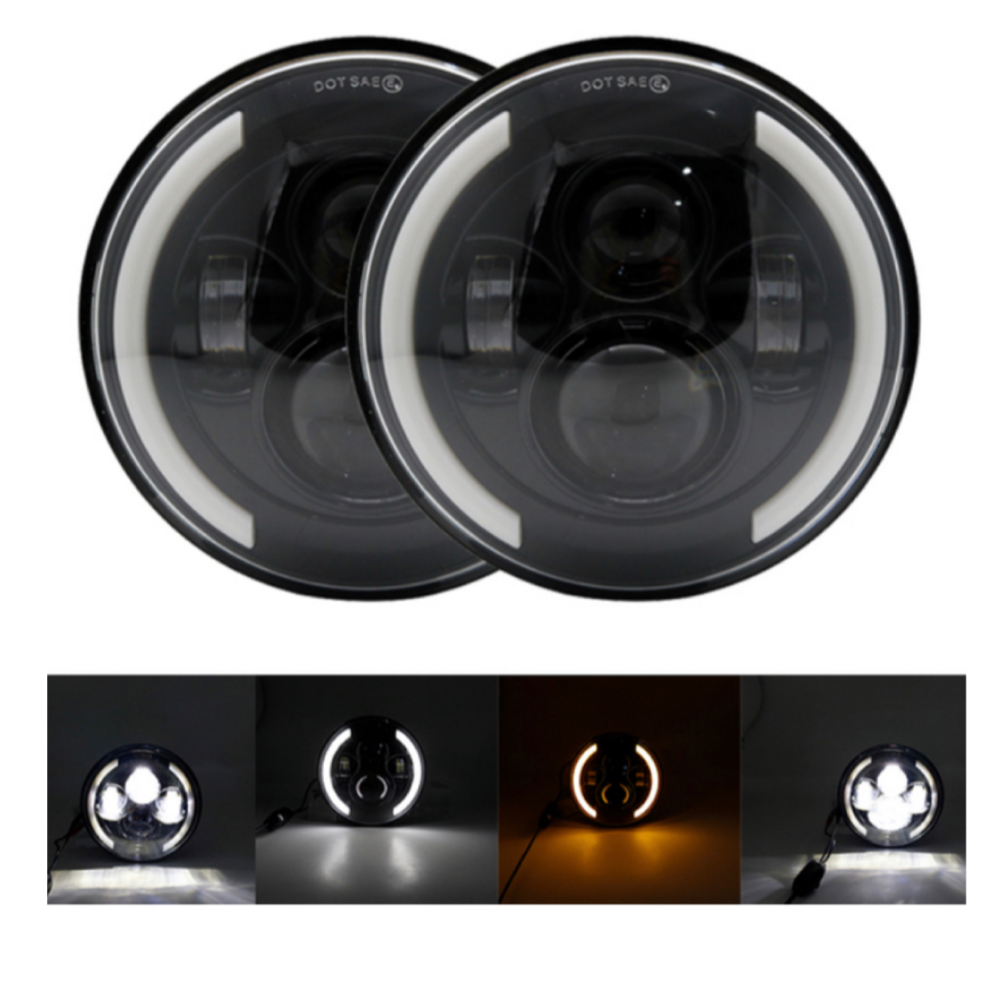 Фара светодиодная (полукольцо) 7 дюймов