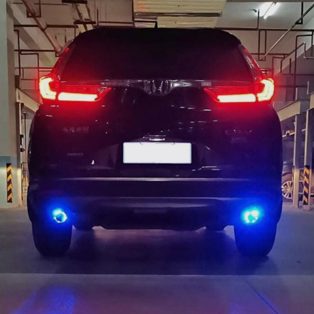 Насадка на глушитель с подсветкой (синяя)