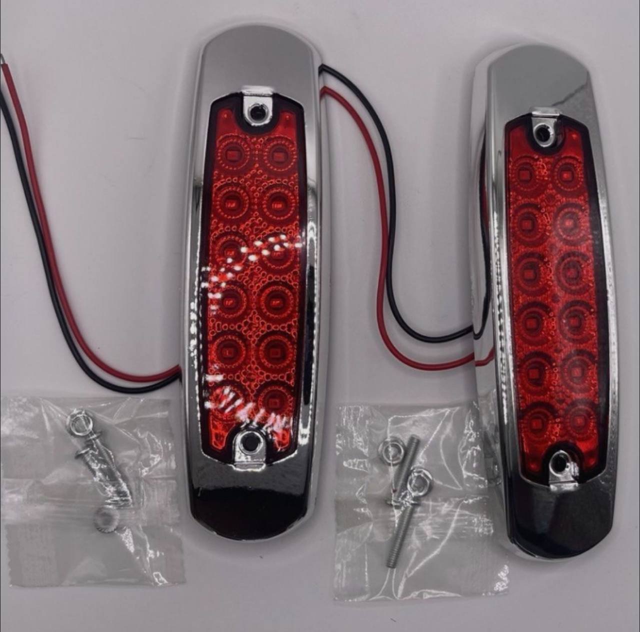 Светодиоднй фонарь-маркер (красный), 2 штуки