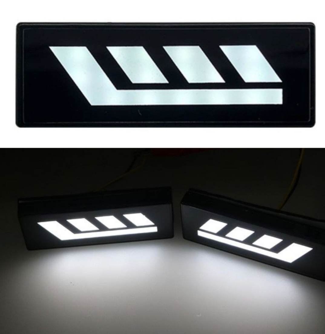 Светодиодный повторитель поворотника на (белый), 2 штуки