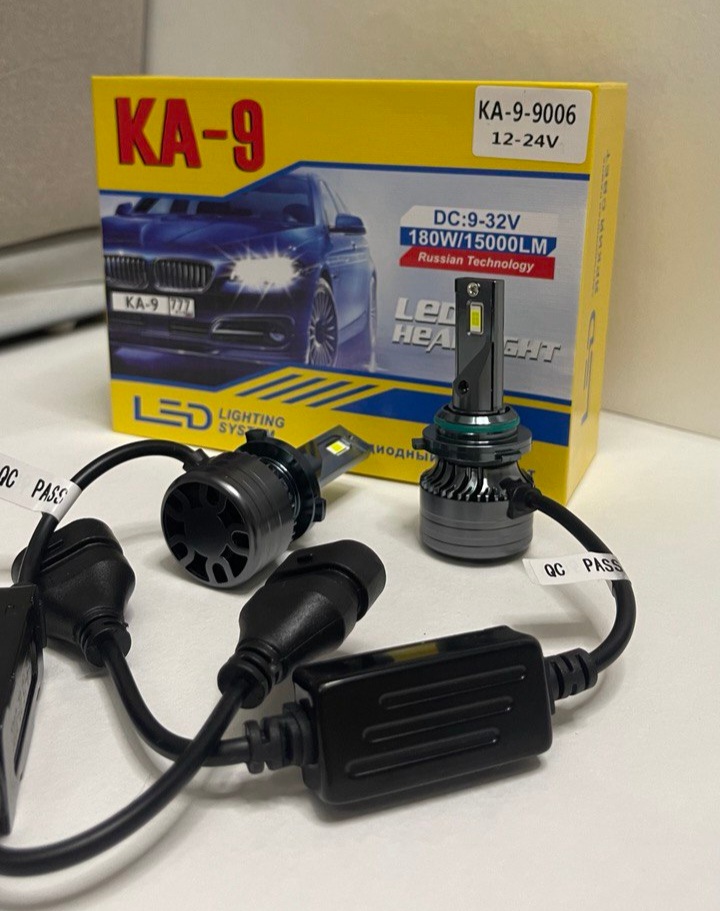 Лампа светодиодная КА9 цоколь HB4 (9006), 2 штуки