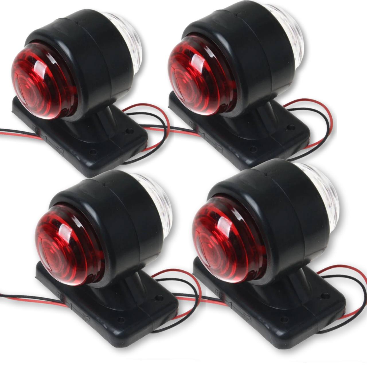 Габаритный фонарь (белый+красный), 4 штуки