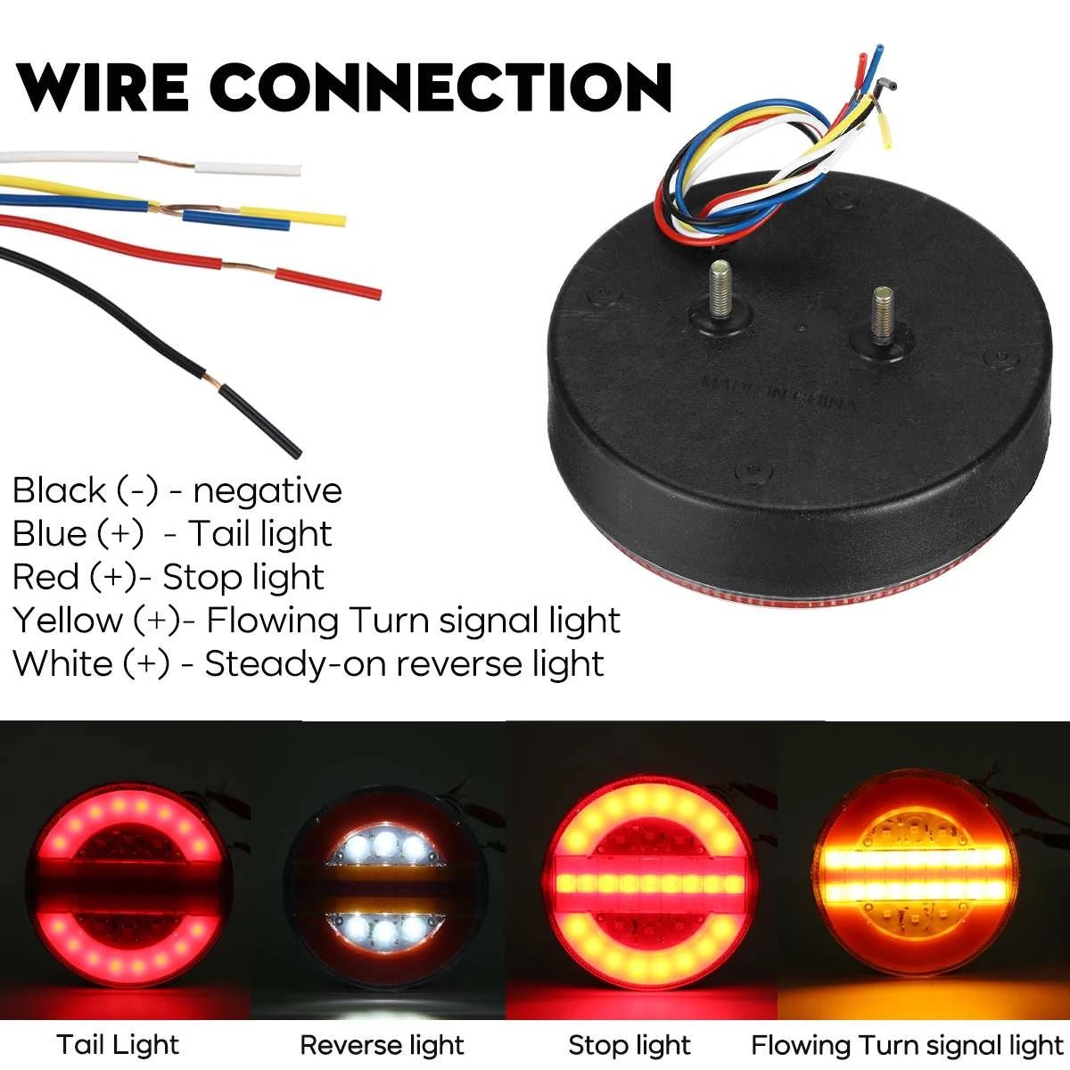 Задний светодиодный фонарь на грузовик (красный)