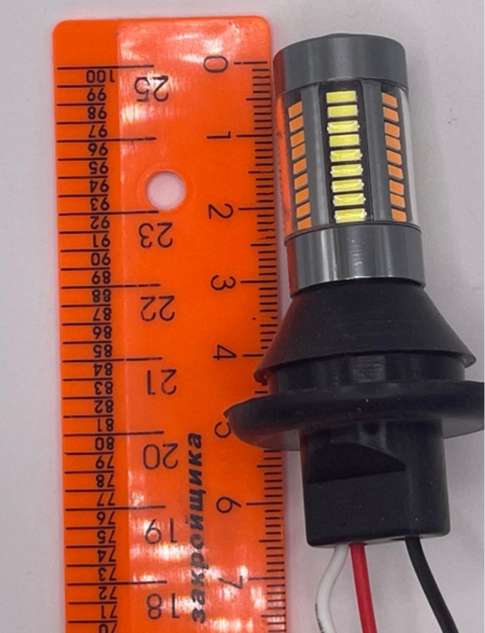 Лампа в поворотники с ДХО (американка) 1156-4014-66SMD, 2 штуки