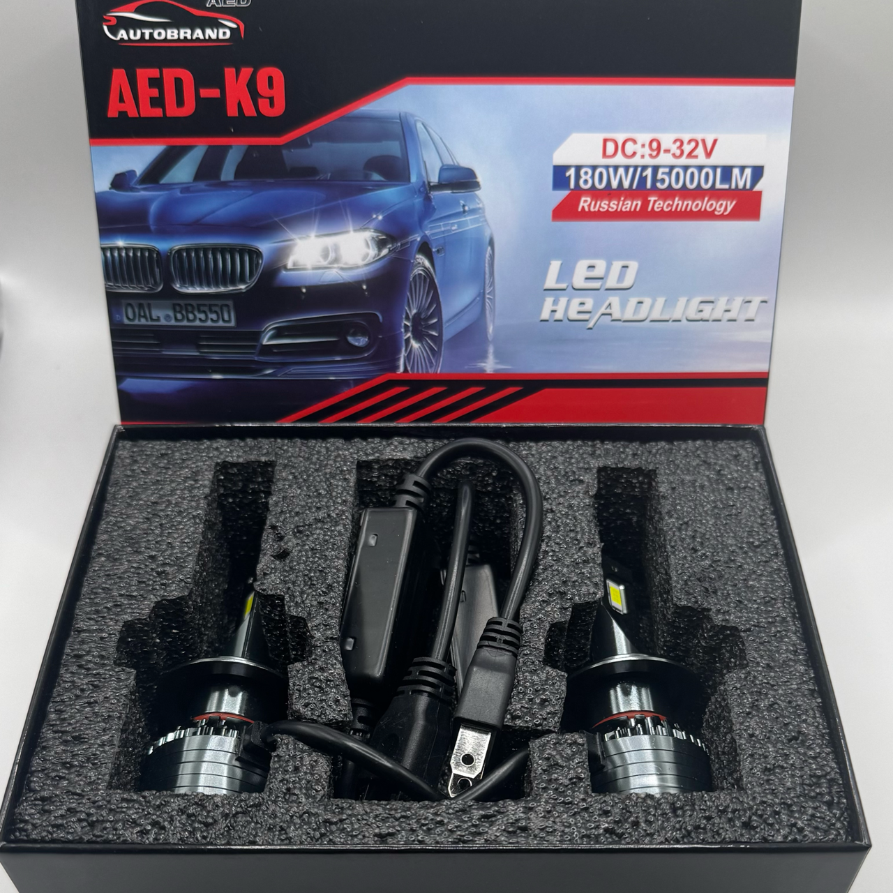 Лампа светодиодная AED9 цоколь H7, 2 штуки