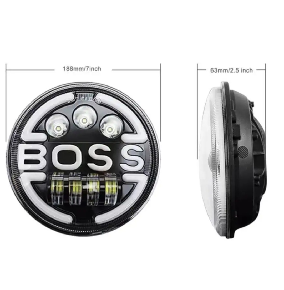Фара светодиодная 7 дюймов (подсветка Boss)