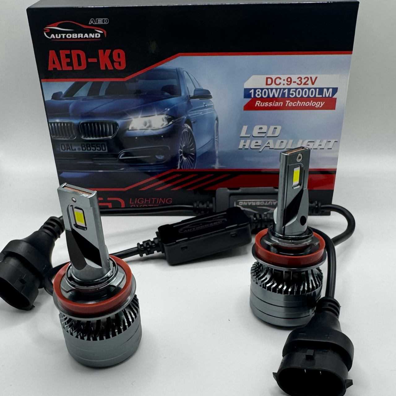 Лампа светодиодная AED9 цоколь H11, 2 штуки
