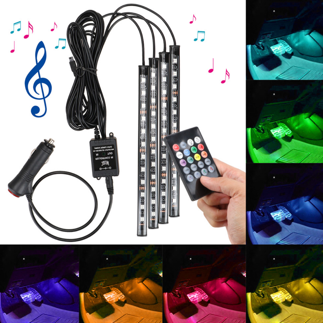 Подсветка для ног в салон автомобиля