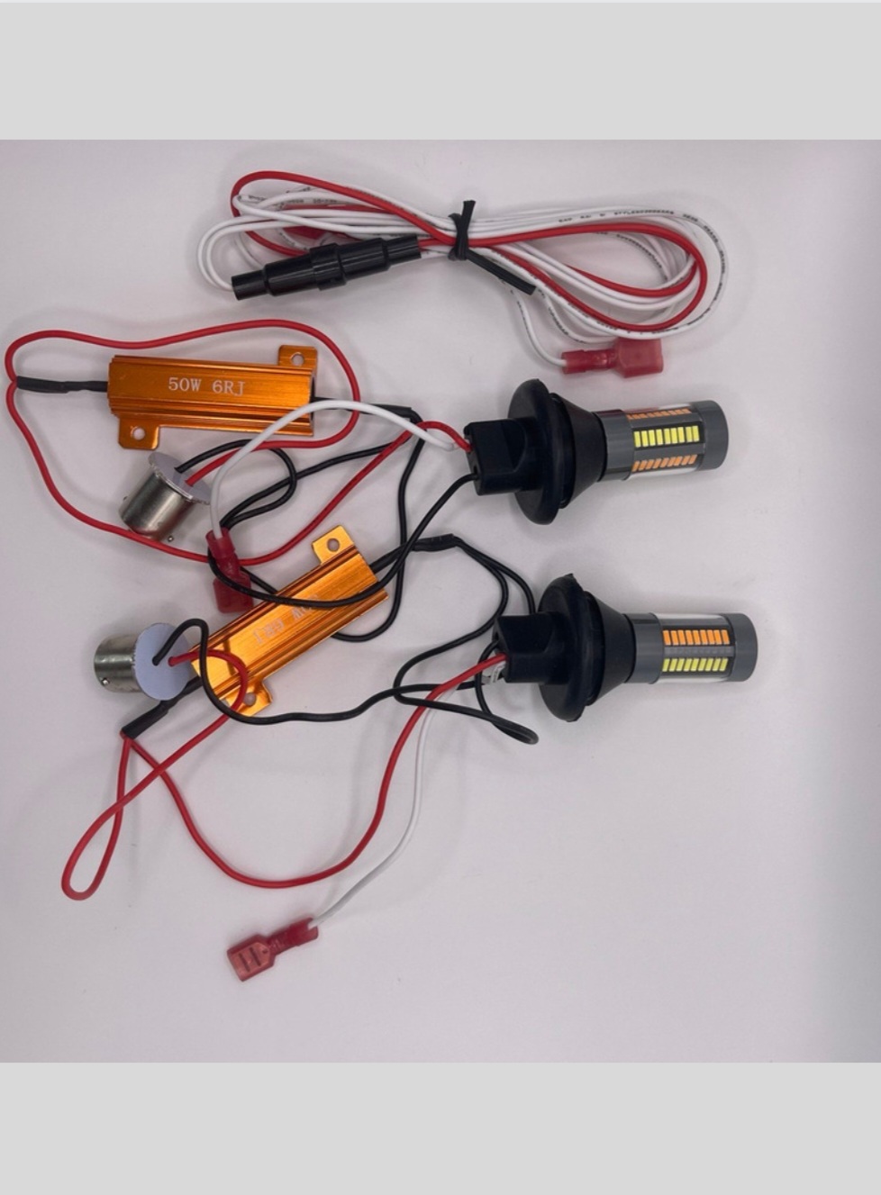 Лампа в поворотники с ДХО (американка) 1156-4014-66SMD, 2 штуки