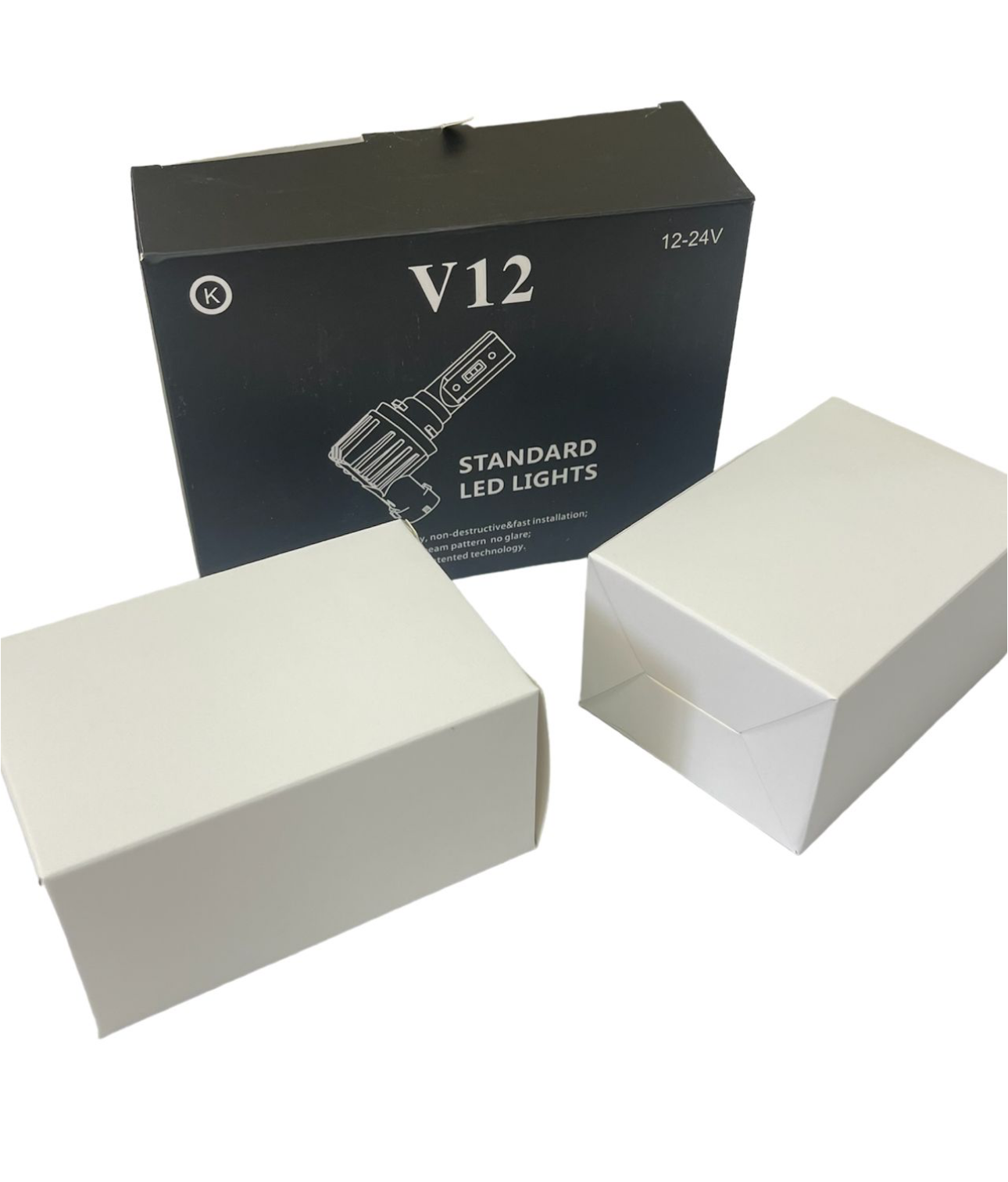 Лампа светодиодная V12 цоколь H4, 2 штуки