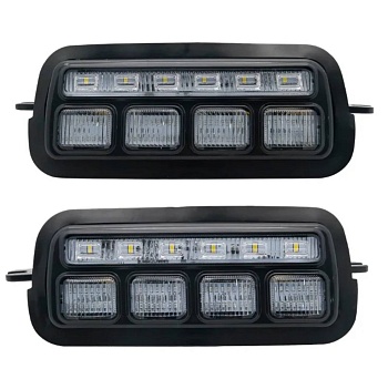 Светодиодные надфарники, подфарники на Ниву, 2 штуки