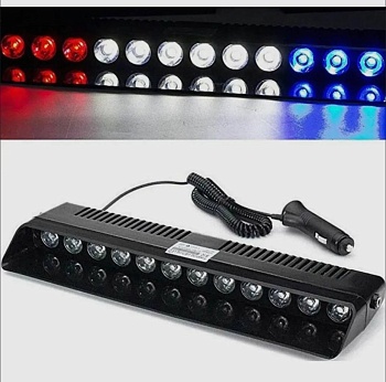 Стробоскоп под лобовое стекло (красный+синий+белый)