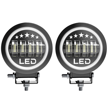 Фара дополнительного света круглая 40w, 2 штуки