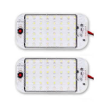 Светодиодный плафон освещения салона автомобиля, 2 штуки