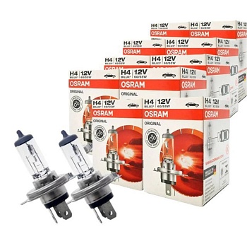 Лампа галогенная Osram цоколь Н4, 10 штук