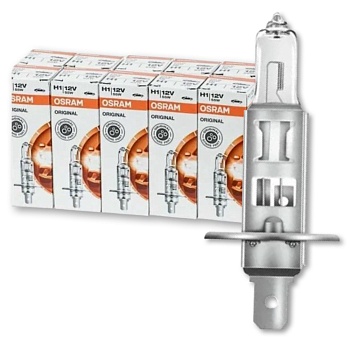 Лампы галогенные Osram цоколь Н1, 10 штук