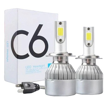 Лампа светодиодная C6 цоколь HB3(9005), 2 штуки