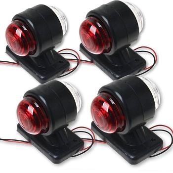 Габаритный фонарь (белый+красный), 4 штуки