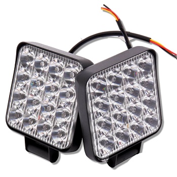 Вспышка ФСО мини дополнительного света с режимом стробоскоп (3 провода), 2 штуки